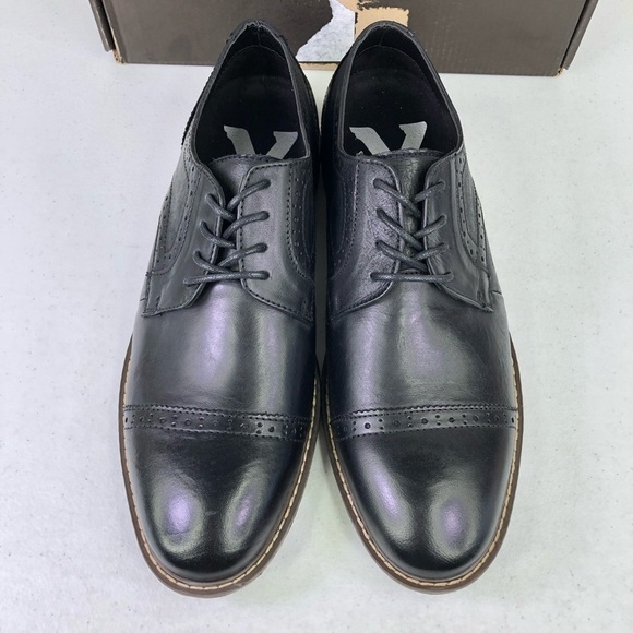 Vance Co Warren Black Oxford Dress Shoes - Picture 5 of 9